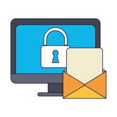 Security system technology blue lines