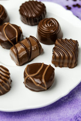 chocolate candies of different shapes