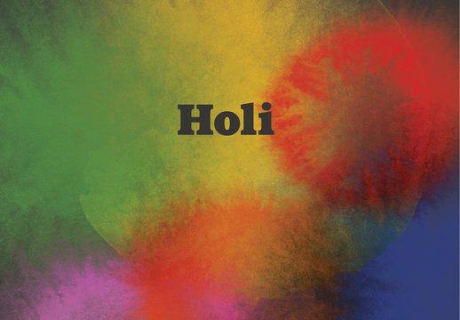 Holi Festival Flyer Layout 