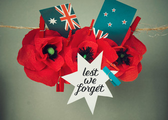 anzac day - Australian and New Zealand national public holiday card