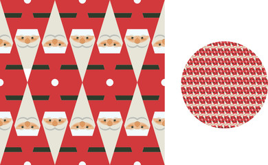 Babbo Natale Santa Chlaus pattern carta da pacco