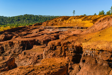 colored mountains and rocks of Rio Tinto, Andalusia, Spain