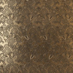 gold ornament with cucumbers