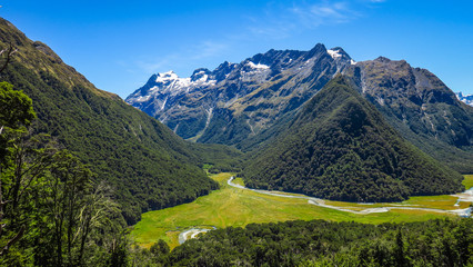 Naklejka premium Day hike on the Routeburn Track near Queenstown