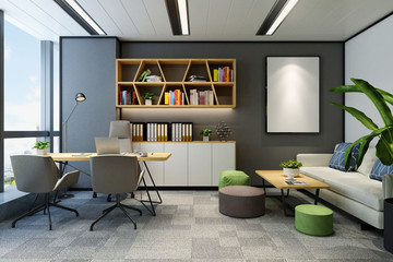 3d render modern office
