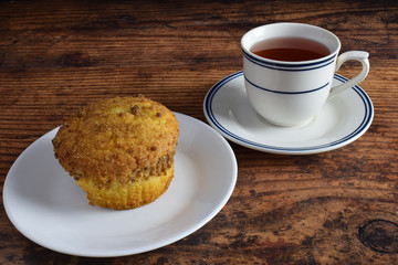 cup of tea  with coffee cake
