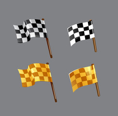vector set of volume finish flags
