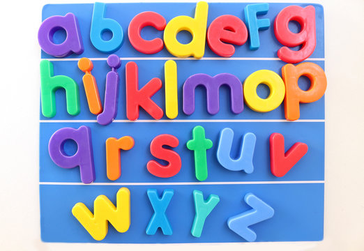 Colorful Magnetic Plastic Alphabet Letters in Alphabetical Order