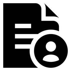 File With User Vector Icon