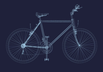 Fototapeta na wymiar Bicycle wireframe