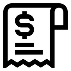 Receipt Sales Slip Icon