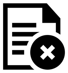 Remove Document Vector Icon