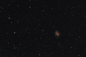 The Crab Nebula, a supernova remnant in the constellation of Taurus, photographed from Mannheim in Germany.
