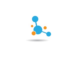 Molecule logo template vector icon illustration design