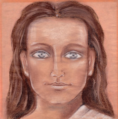 Mahavatar Babaji pastel portrait