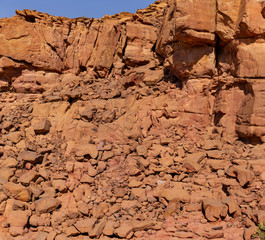 Coloured Canyon is a rock formation on Sinai peninsula. Sights of Nuweiba, Egypt.