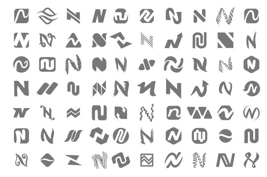 Vector illustration concept of n letter logo. Icon on white background
