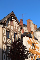 Fototapeta na wymiar Centre-Val de Loire - Loiret - Orléans - vieille ville - Maisons anciennes à colombages