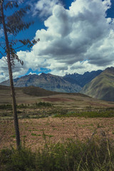 View of the mountains beyond the sacred valley