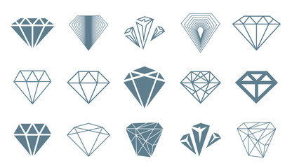 Vector illustration concept of diamond logo. Icon on white background