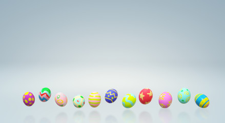 The Easter egg  3d rendering for holiday content.