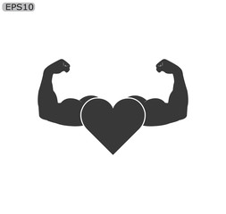 Biceps Flex Arm Vector Icon