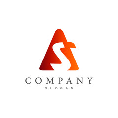 AS Logo Template, SA Logo Template, Letter And letter S Logo Design Template - obrazy, fototapety, plakaty
