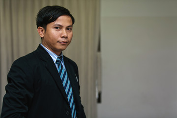 Men wearing a black suit