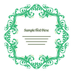 Vector illustration decorative frame flower with your sample text here hand drawn