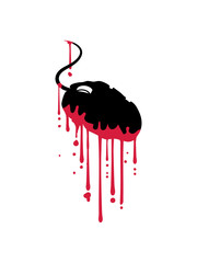 blut graffiti tropfen schmelzen gamer maus computer computermaus klicken surfen spielen steuern e-sport pro sport gewinner zocken nerd pc rechner geek clipart design