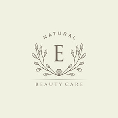 Feminine Hand Draw E Letter Logo
