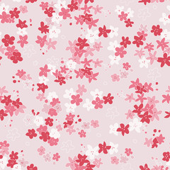 Fototapeta na wymiar Colourful seamless pattern with flowers for kids, babies, children