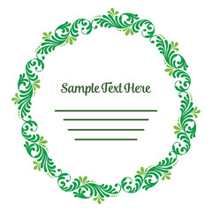 Vector illustration flower style frame with your sample text here hand drawn