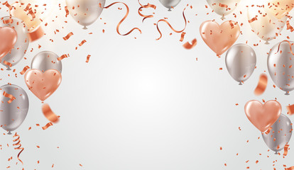 Happy Confetti helium balloon isolated in the air.for birthday, anniversary, celebration, event design. Vector illustration © Sompong