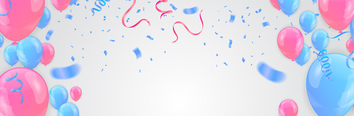 Luxury birthday background with colorful balloons and copyspace. EPS 10 vector file included