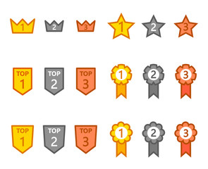 top sale flat icon.gold silver copper top quality sale icon.