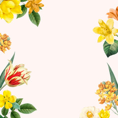 Blank floral copy space