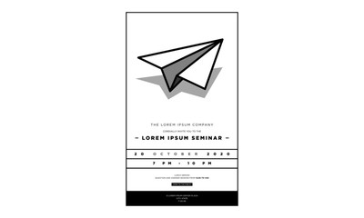 Naklejka premium Let's Fly Invitation Design with Where and When Details