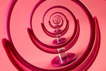 Narcissism and narcissistic personality disorder concept theme with a droste effect on a pink...