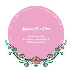Vector illustration frame ornate flower with your sample text here hand drawn