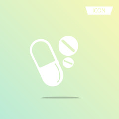 Medicines pills - Capsule and pill icon icon vector isolated on white background.
