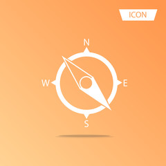 Compass icon , nevigation symbols vector on white background.