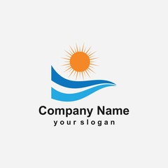Water Wave Logo Template