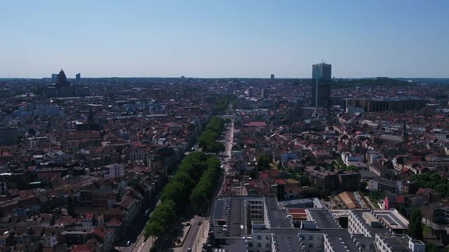 Aerial Belgium Brussels June 2018 Sunny Day 30mm 4K Inspire 2 Prores  Aerial video of Brussels Belgium downtown on a sunny day.
