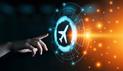 Business Technology Travel Transportation concept with planes