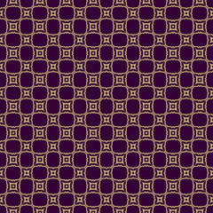 Seamless Geometrical Linear Texture. Original Geometrical Puzzle. Backdrop. Vector Illustration. For Design, Wallpaper, Fashion, Print. Purple gold color