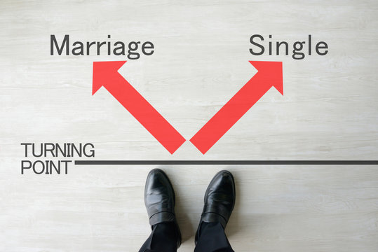 ビジネスイメージ―結婚か独身か
