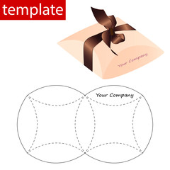 Retail paper box with die cut template.