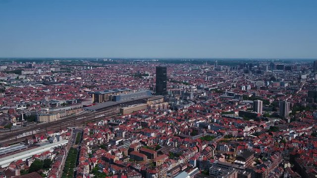 Aerial Belgium Brussels June 2018 Sunny Day 30mm 4K Inspire 2 Prores  Aerial video of Brussels Belgium downtown on a sunny day.