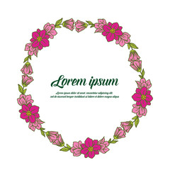 Vector illustration lorem ipsum with beautiful frame flower hand drawn